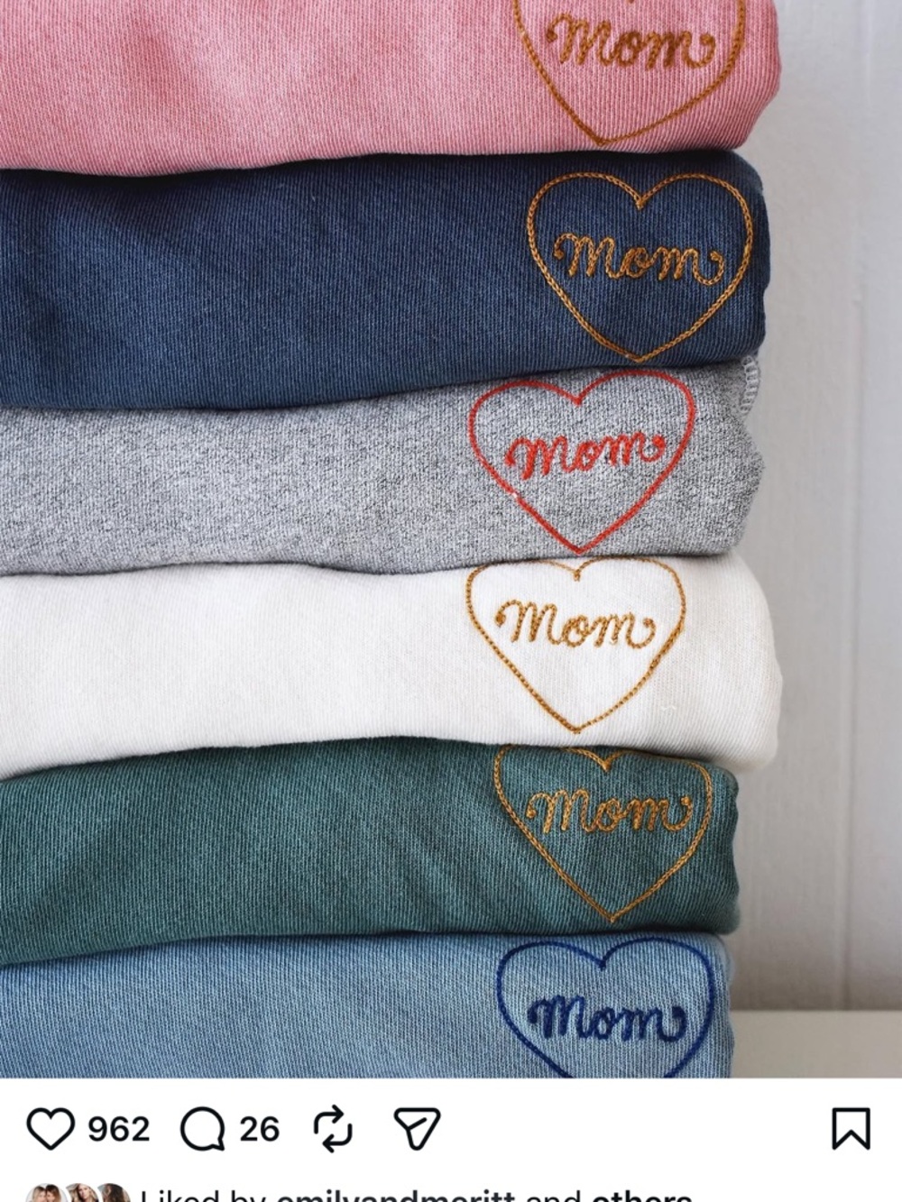 The GREAT. Embroidered MOM sweatshirt